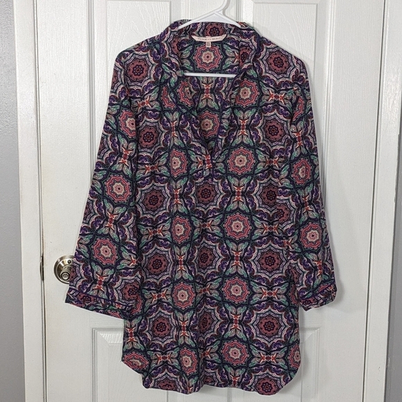 Retro Victoria's Secret Modal & Cotton Boho Paisley V-Neck Night Gown‎ Size S - Picture 1 of 8
